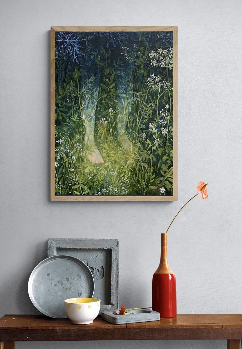 Forest Path Botanical Print. — room view 3