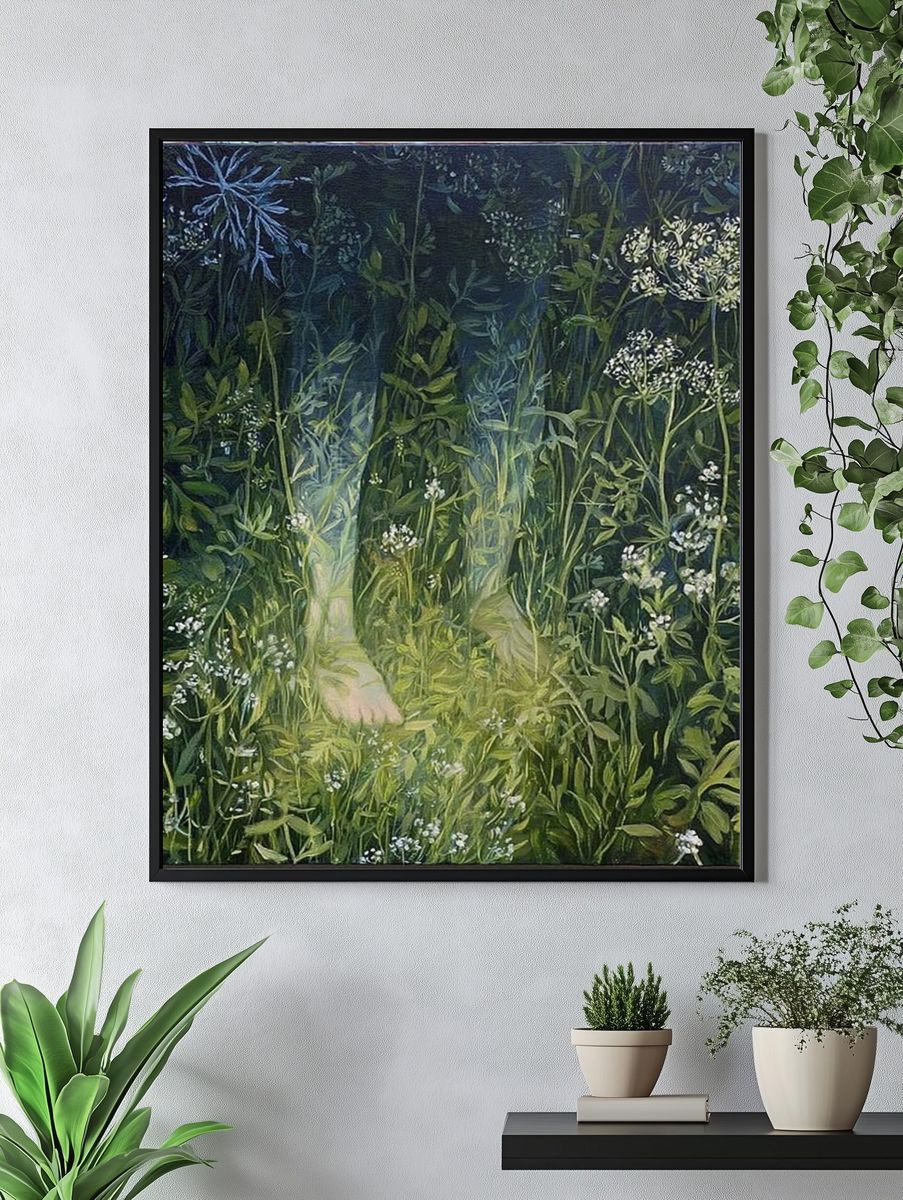 Forest Path Botanical Print. — room view 4