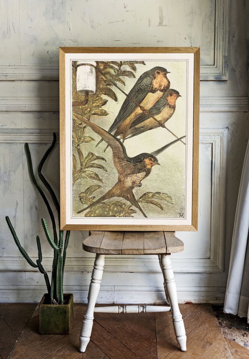 Drie zwaluwen (1878–1910) print high. room preview