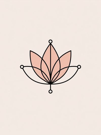Lotus Line Art Poster.