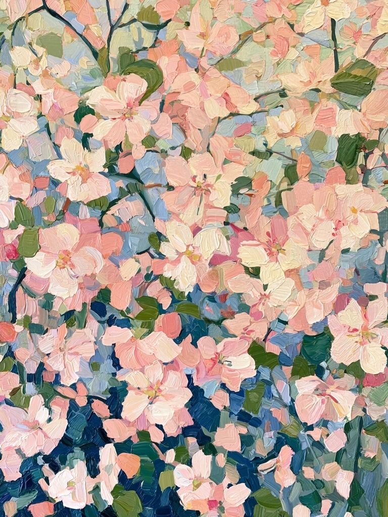 Blush Blossom Garden Fine-Art Print. poster — botanical art