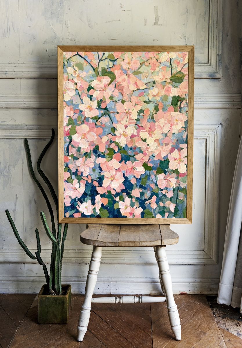 Blush Blossom Garden Fine-Art Print. — room view 1