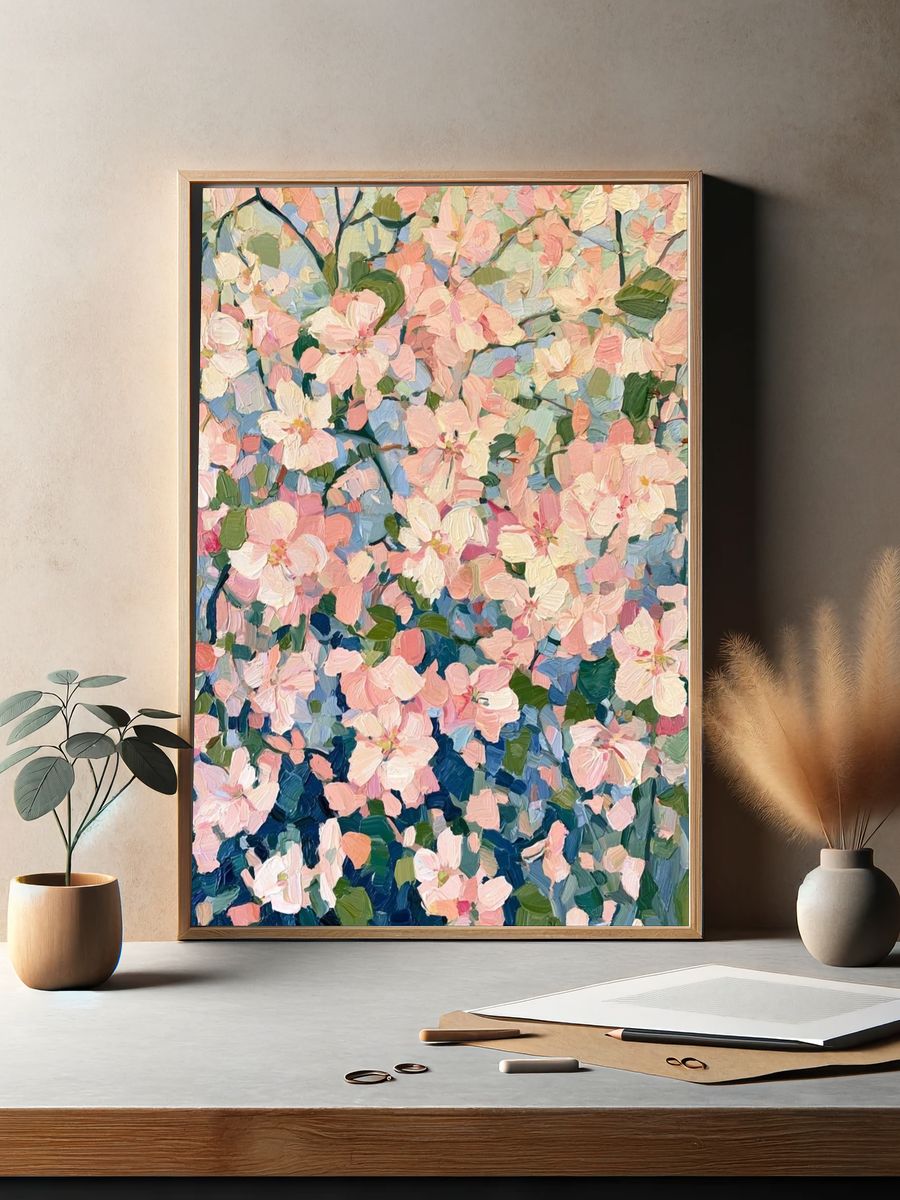 Blush Blossom Garden Fine-Art Print. — room view 2