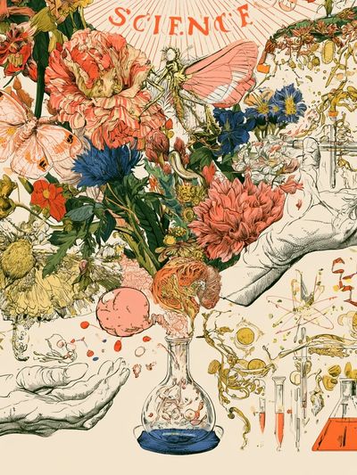 Botanical Science Illustration Poster. poster