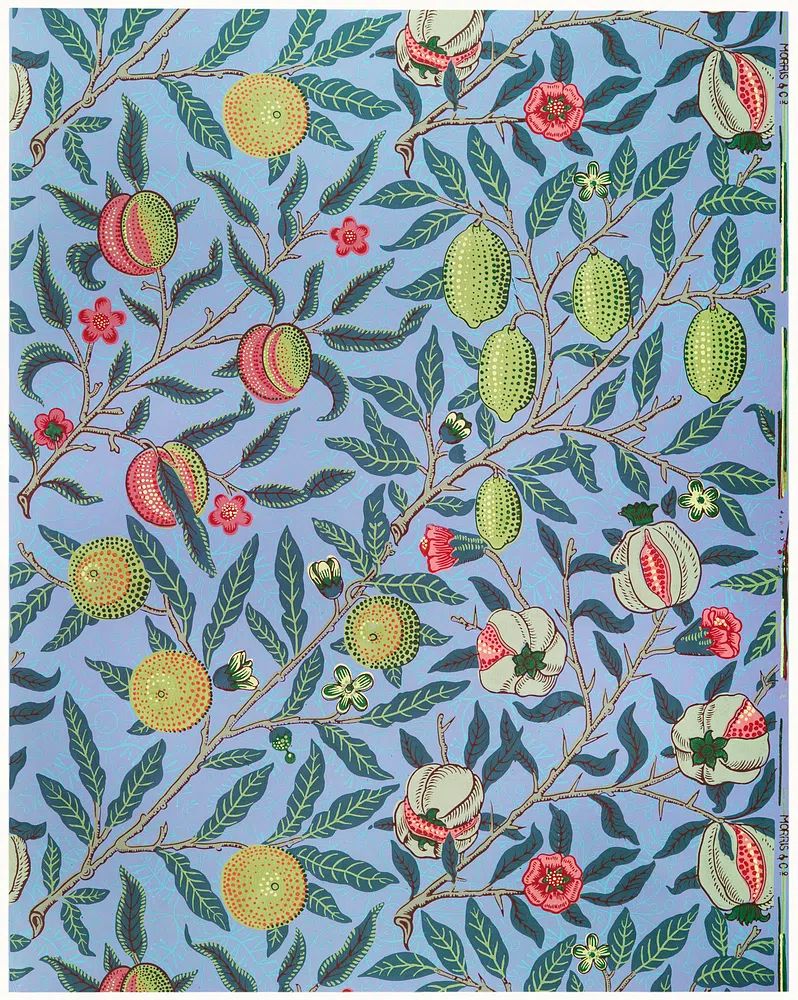William Morris (1834-1896)'s Fruit Pomegranate. poster detail