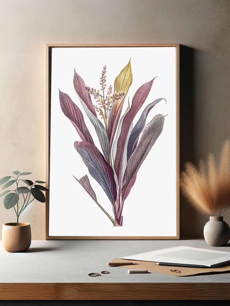 Vintage Illustration of Cordyline fruticosa. — room view 2