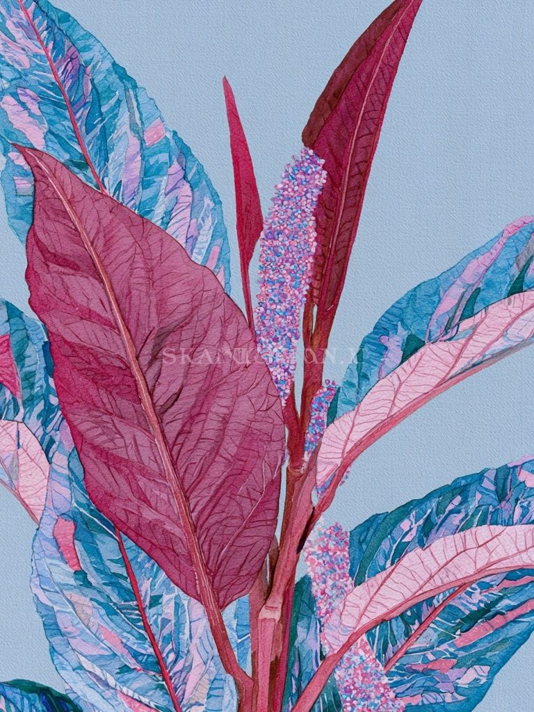 Tropical Leaves Watercolor Print. poster — botanical art