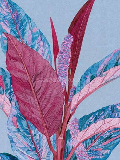 Tropical Leaves Watercolor Print.