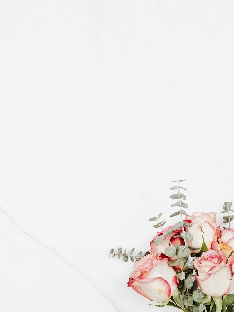 Valentine's rose bouquet white marble. poster detail