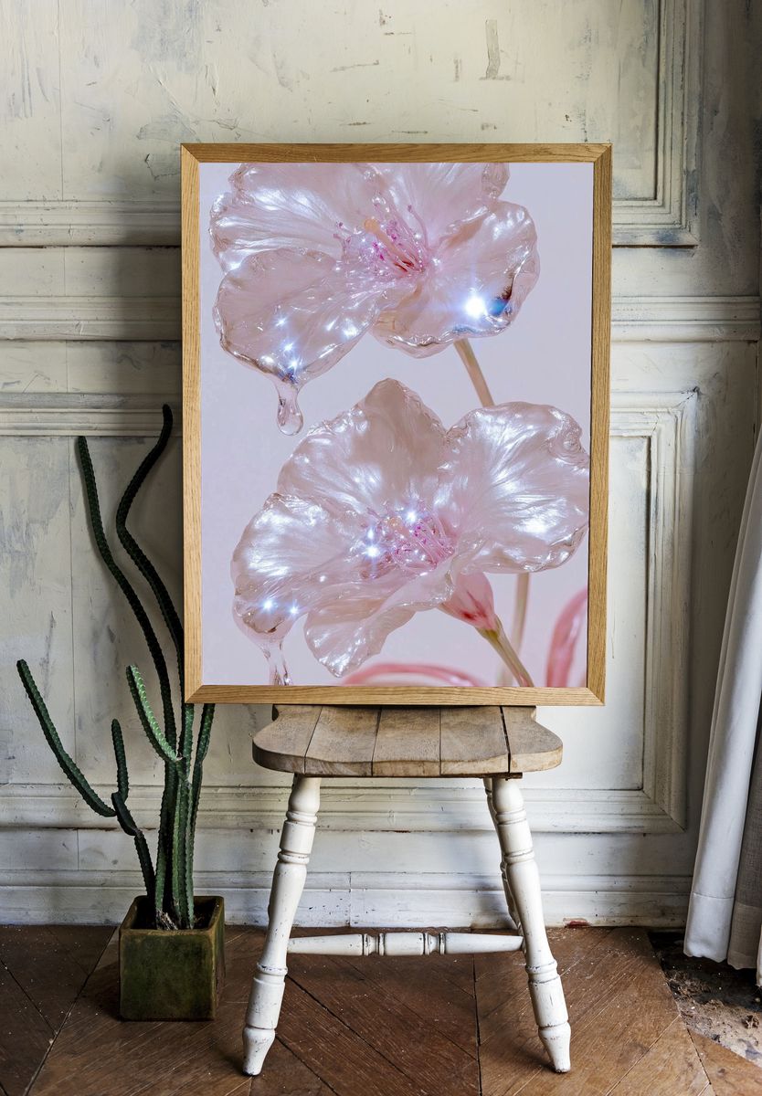 Pearl Blossom Botanical Print. — room view 1