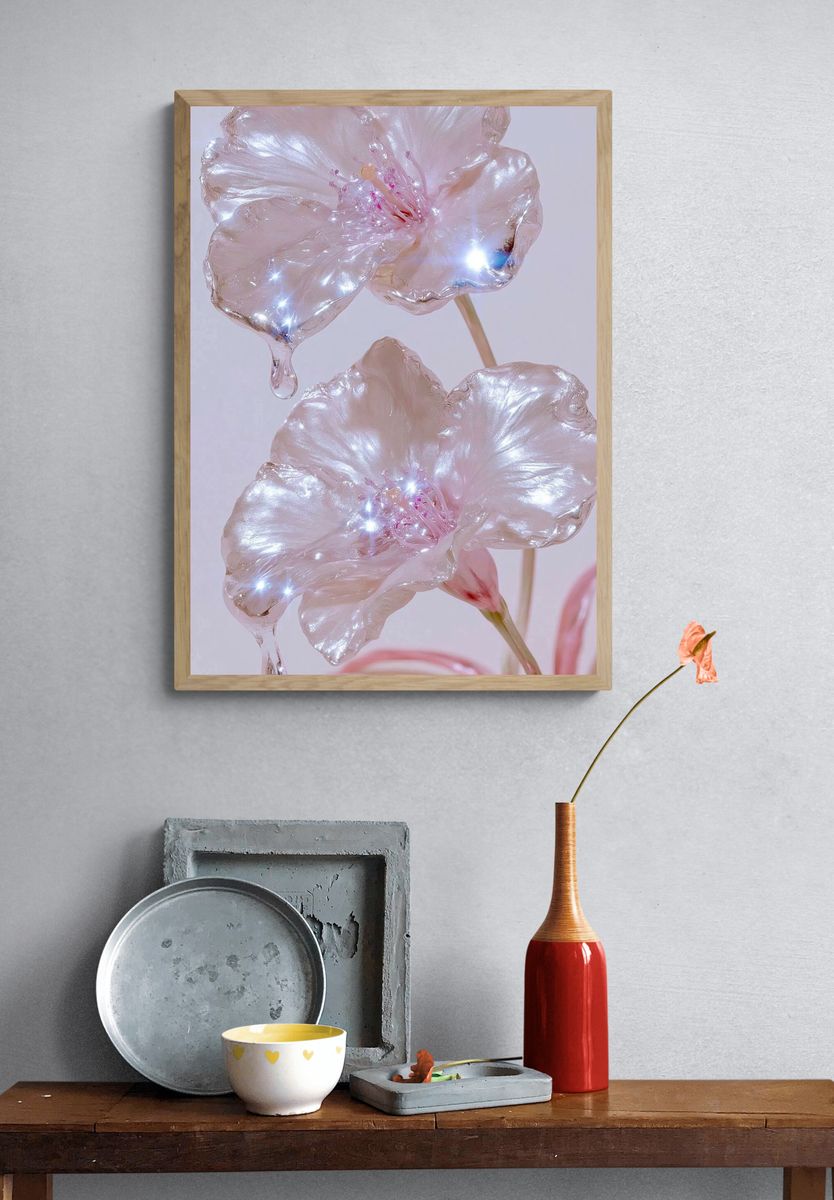 Pearl Blossom Botanical Print. — room view 3