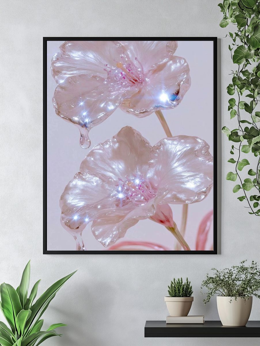Pearl Blossom Botanical Print. — room view 4
