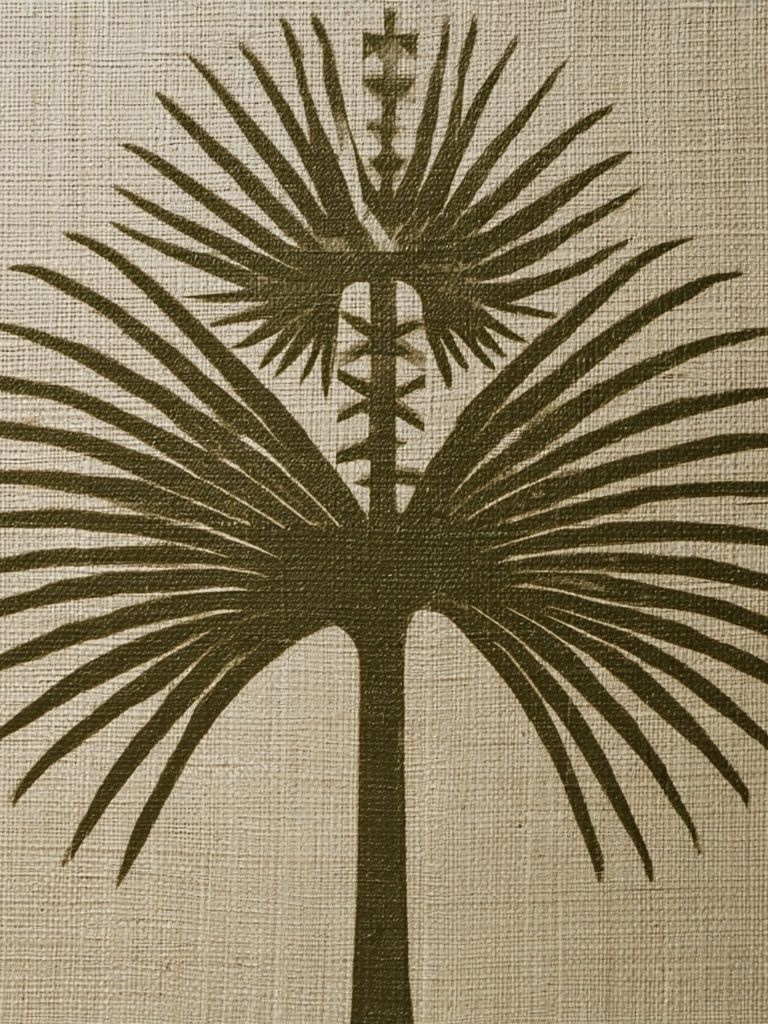 Palm Silhouette Botanical Print. poster — botanical art