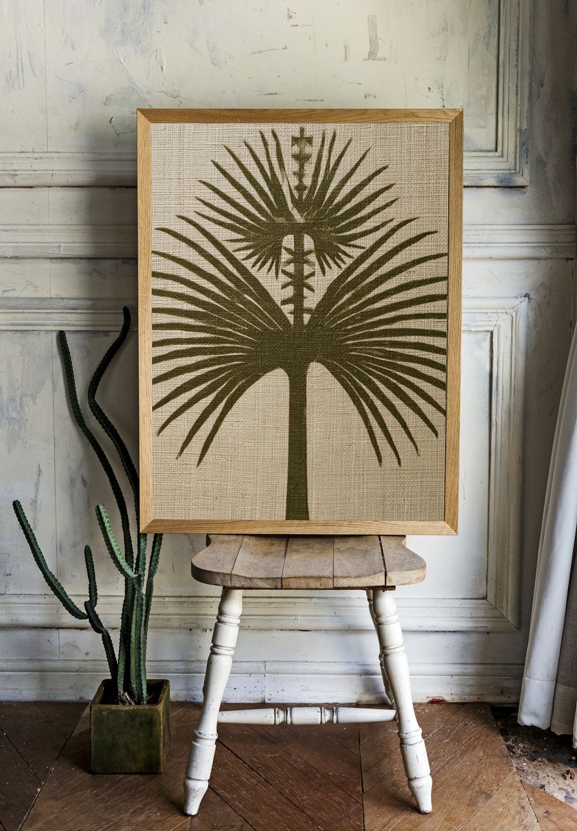 Palm Silhouette Botanical Print. — room view 1