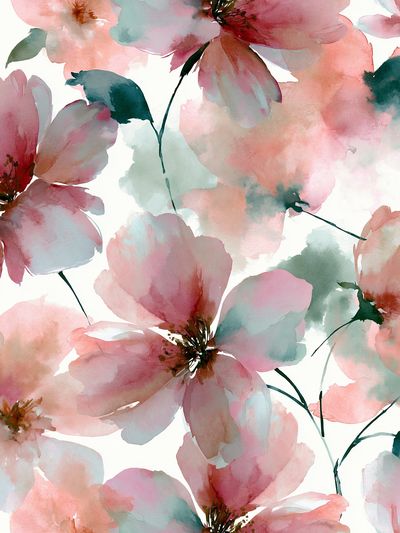 Pastel Blossom Watercolor Poster.