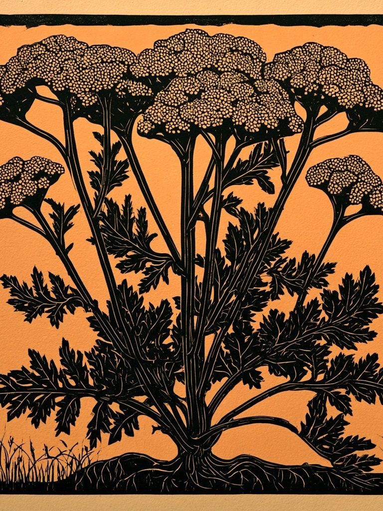 Wildflower Silhouette Illustration Poster. poster detail