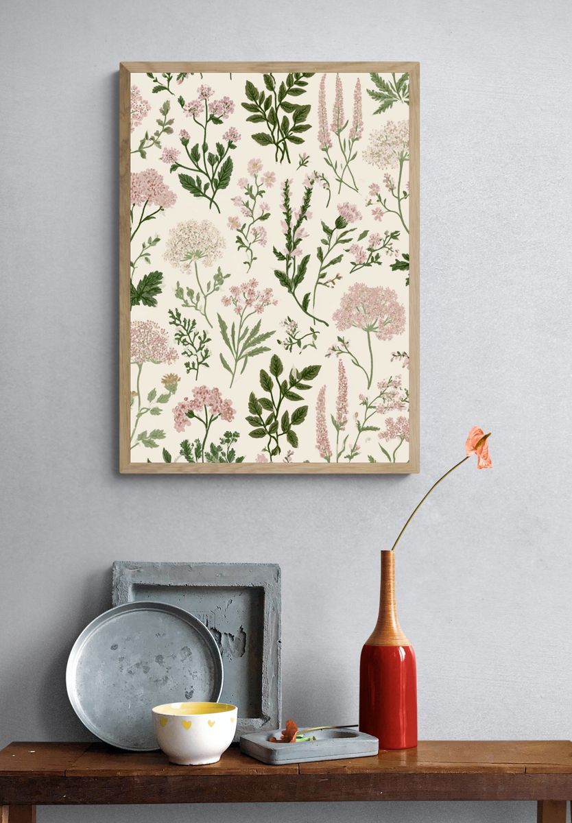 Wildflower Botanical Print. — room view 3