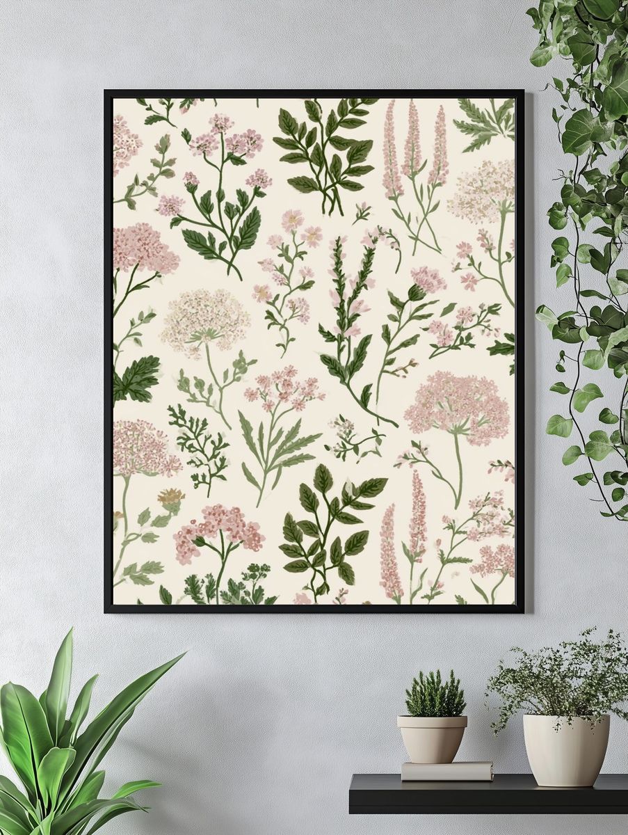 Wildflower Botanical Print. — room view 4