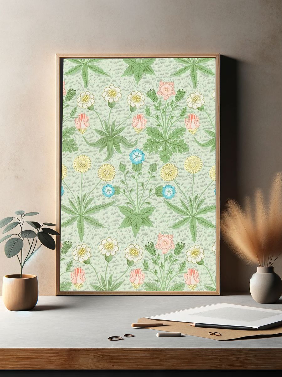 Botanical Repeat Pattern Print. — room view 2