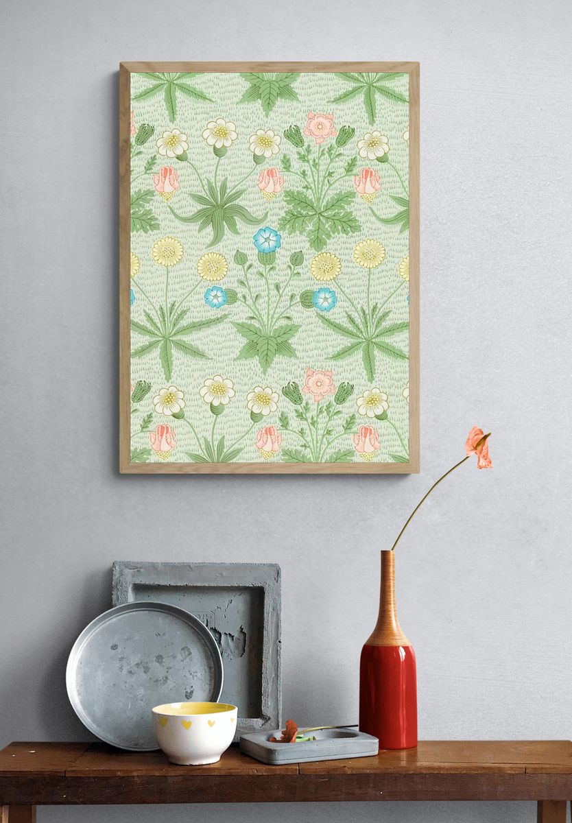 Botanical Repeat Pattern Print. — room view 3