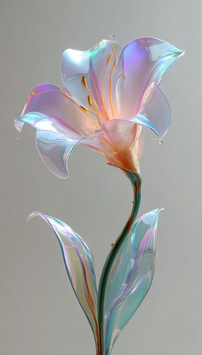 Iridescent Lily Botanical Print.