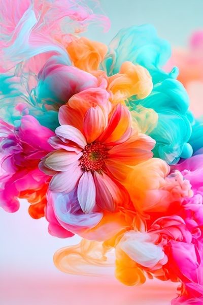 Pastel Floral Bloom Illustration Poster. poster