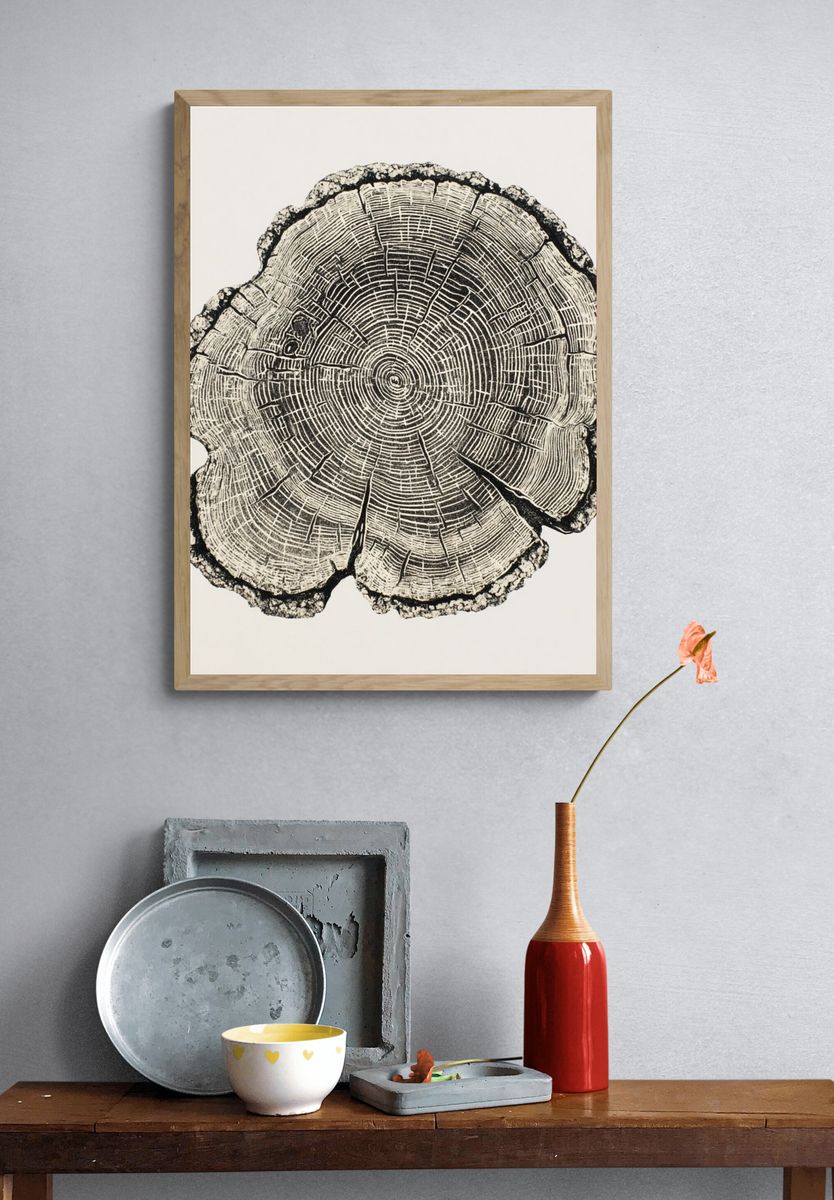 Tree Ring Botanical Print. — room view 3