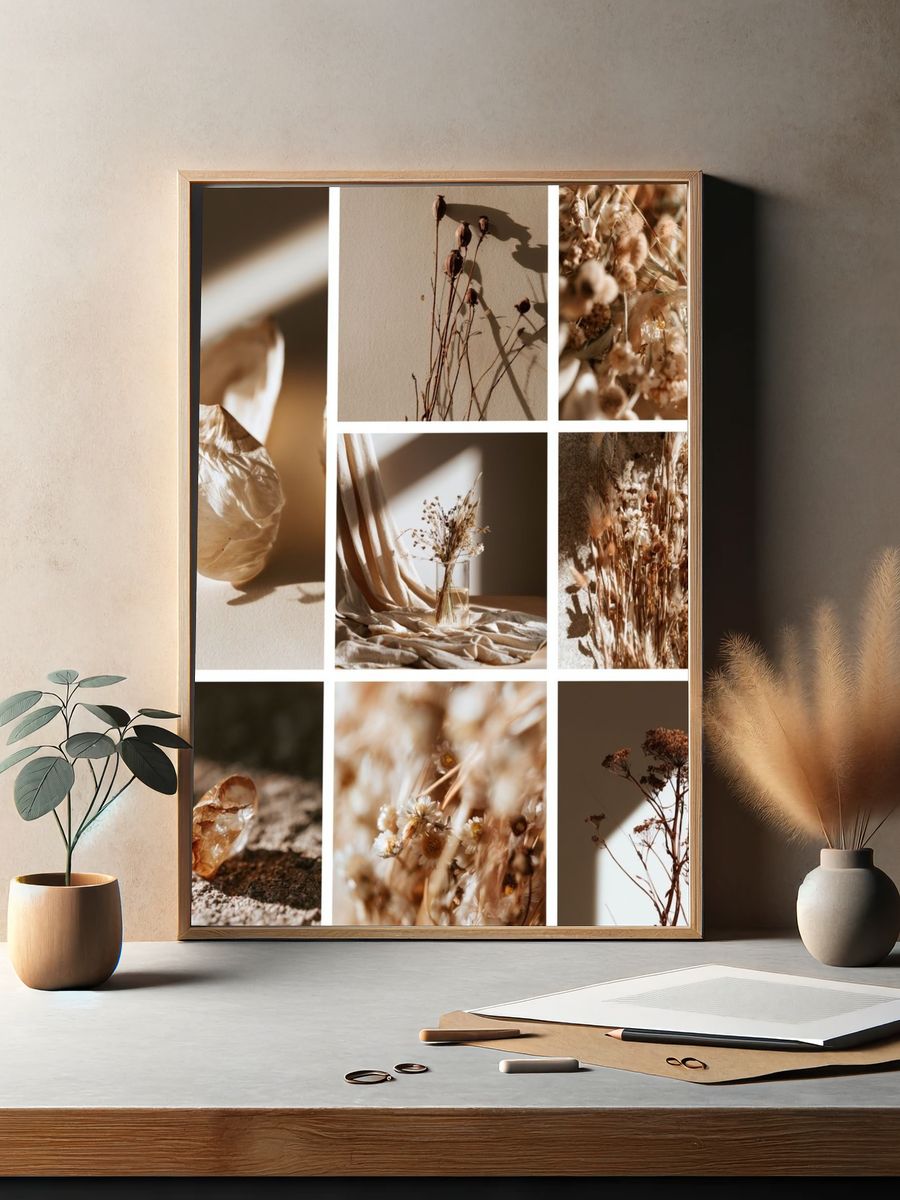Dried Botanicals Still Life Poster. — room view 2