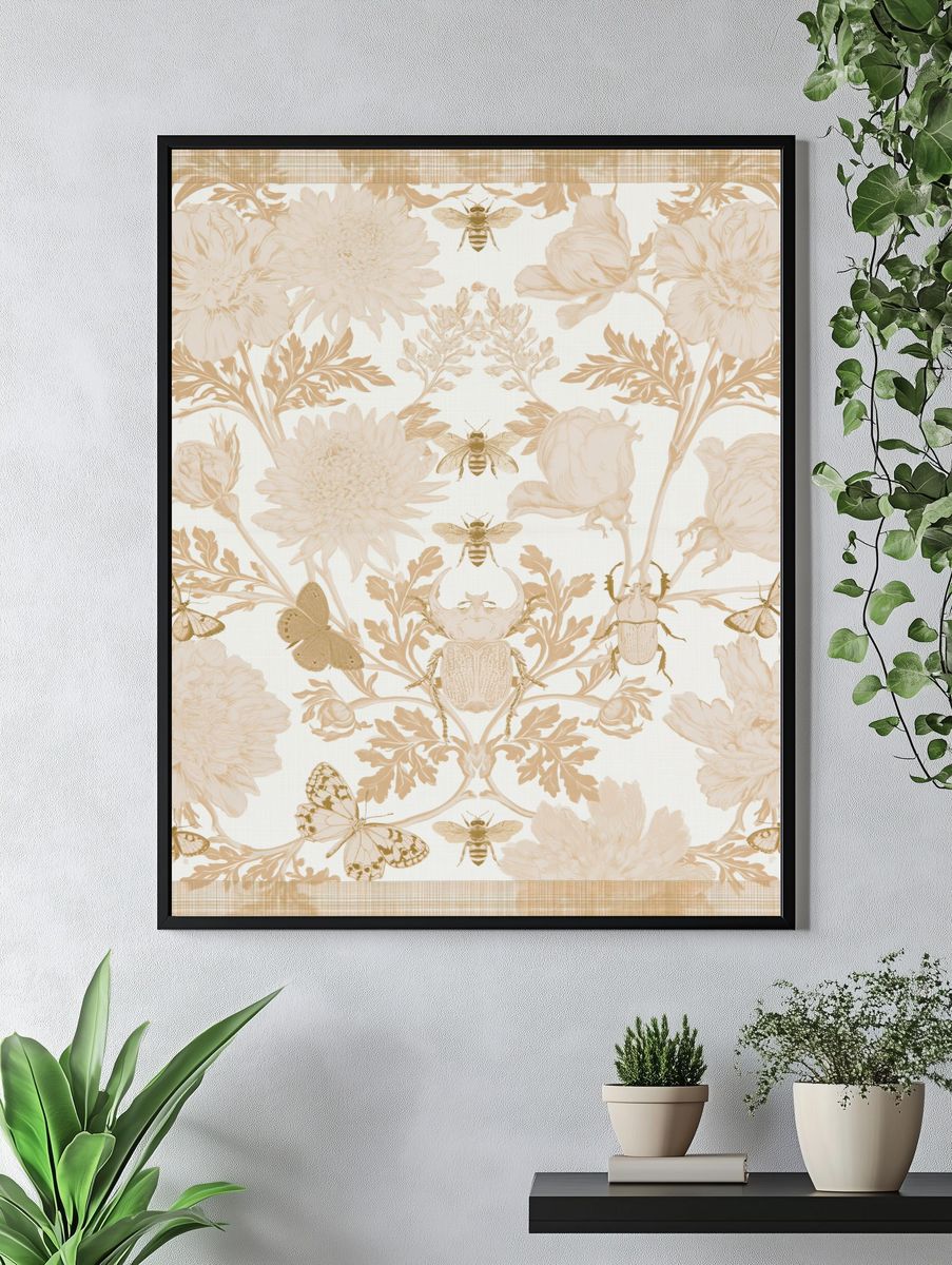 Botanical Insect Toile Print. — room view 4