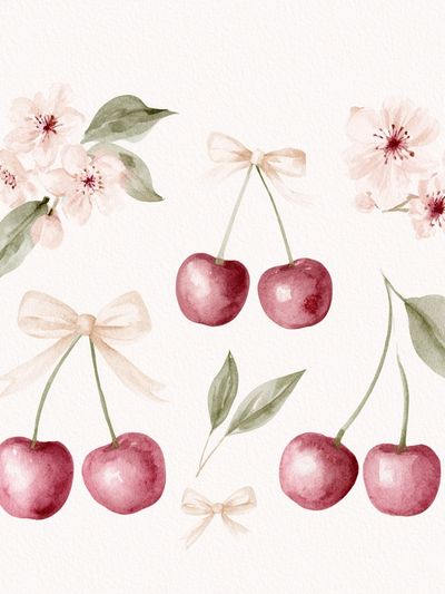 Cherry Blossom Watercolor Print.