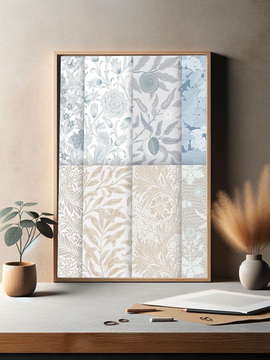 Vintage Illustration of Flower Garden. — room view 2