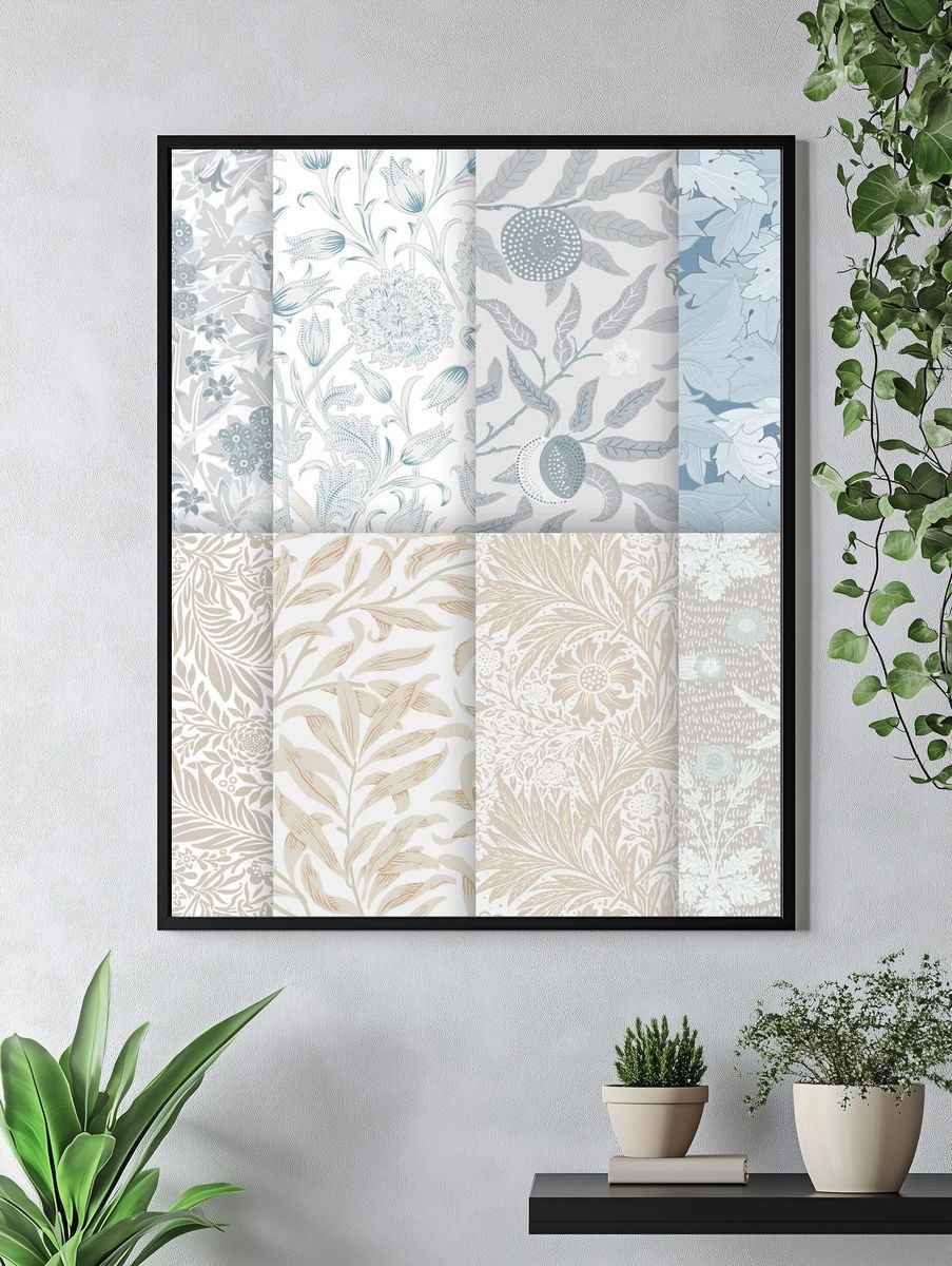 Vintage Illustration of Flower Garden. — room view 4