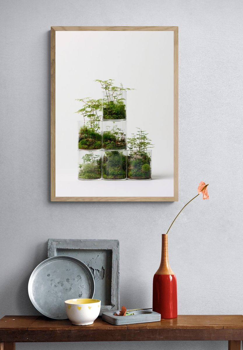 Terrarium Stacked Glass Poster. — room view 3