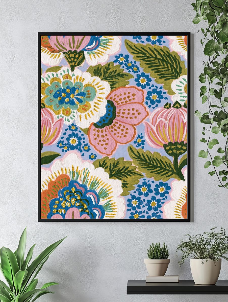 Floral Garden Pattern Print. — room view 4