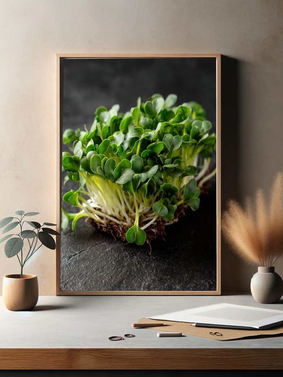 Microgreens Botanical Print. — room view 2