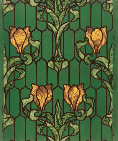 Art Nouveau Floral Pattern Poster. poster print