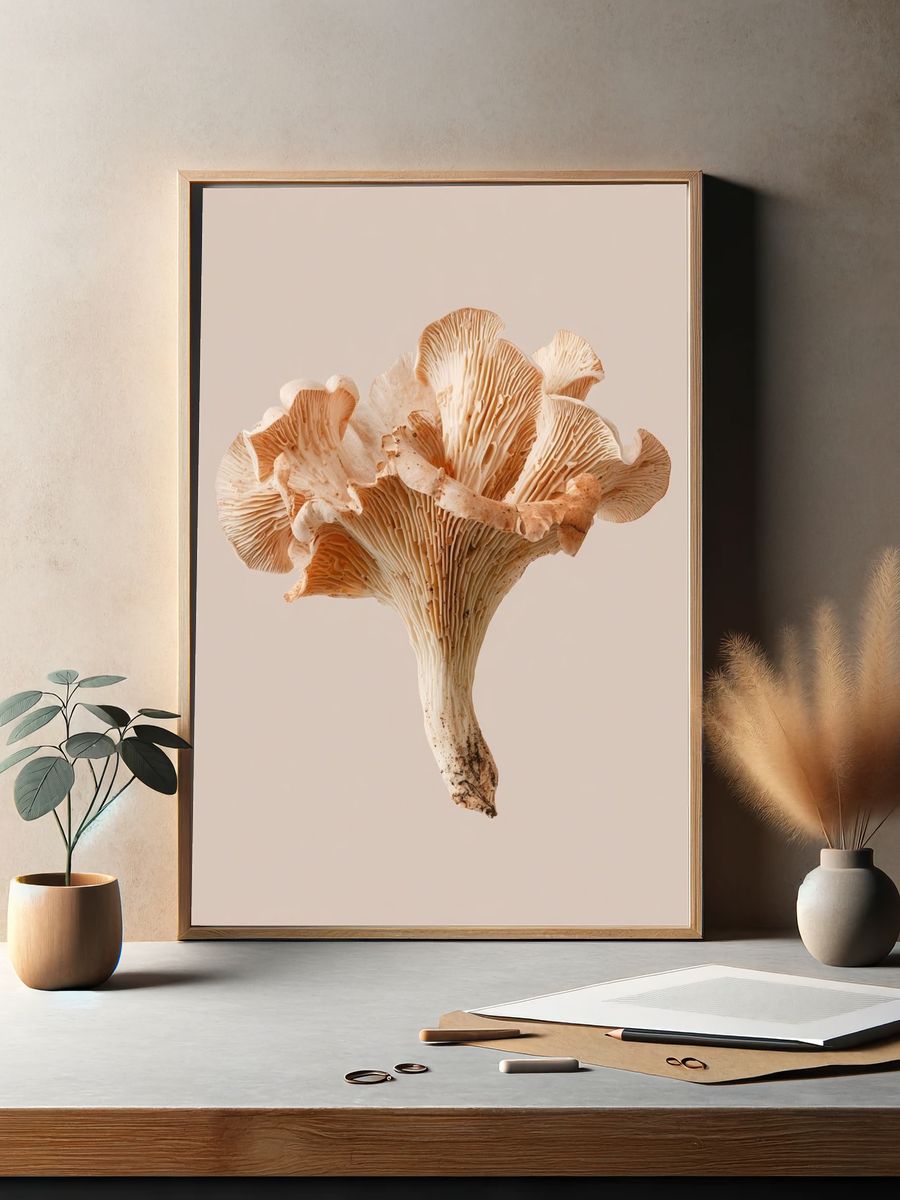 Oyster Mushroom Botanical Print. — room view 2