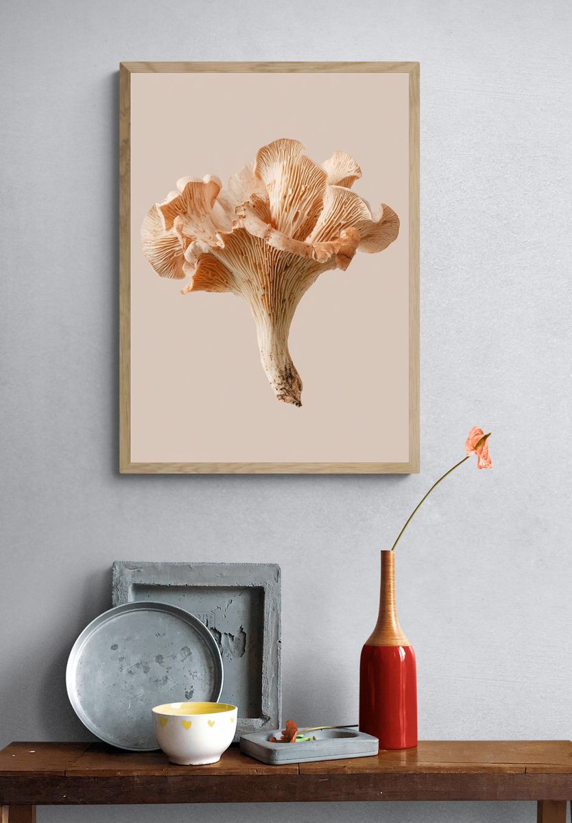 Oyster Mushroom Botanical Print. — room view 3