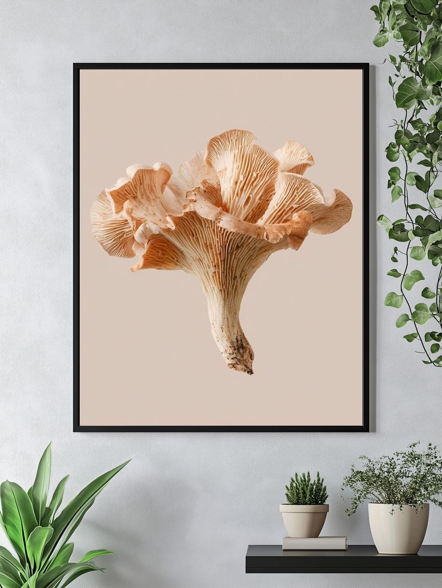 Oyster Mushroom Botanical Print. — room view 4