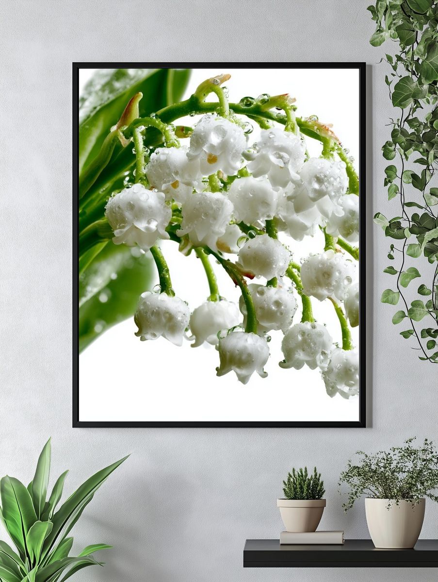 Lily of the Valley Botanical Print. — room view 4