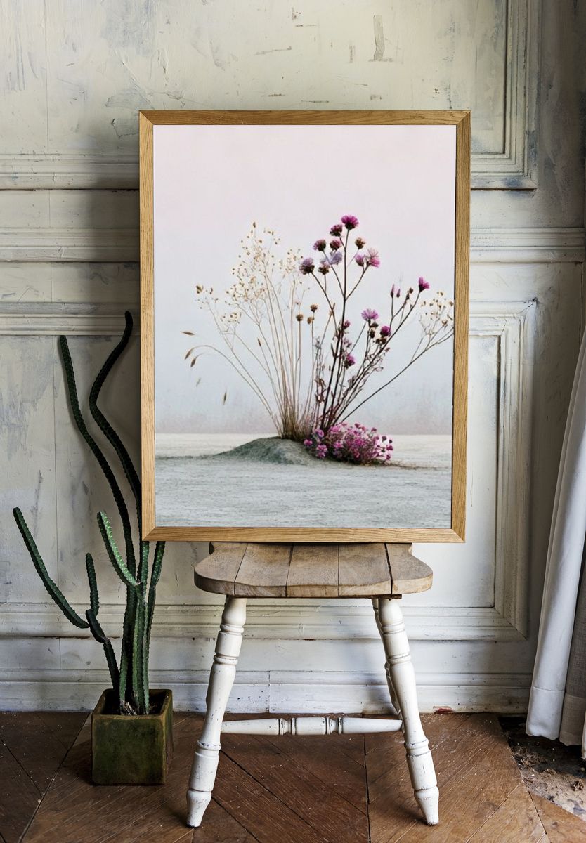 Minimal Wildflower Still Life Poster. room preview