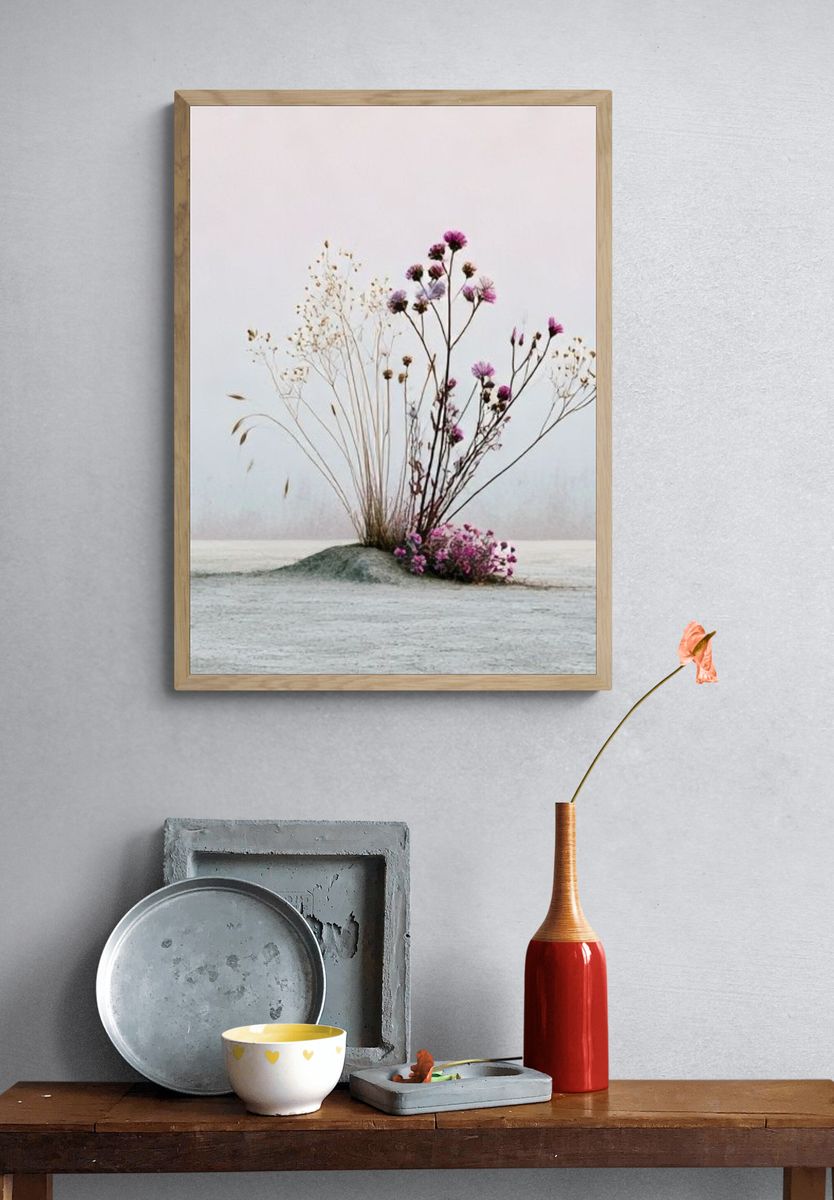 Minimal Wildflower Still Life Poster. — room view 3