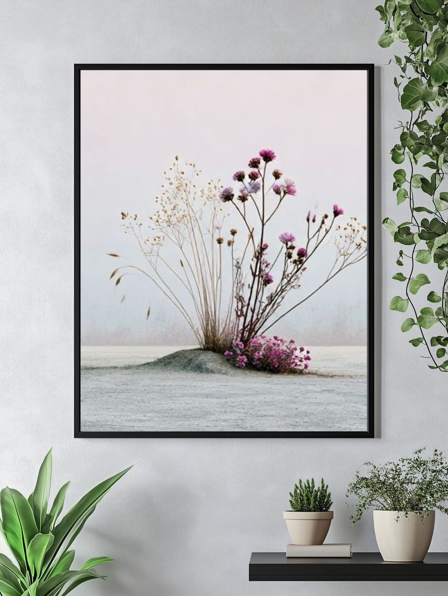 Minimal Wildflower Still Life Poster. — room view 4