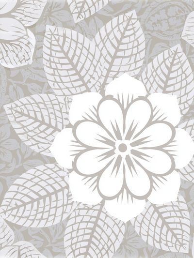 Botanical Leaf Pattern Print. poster