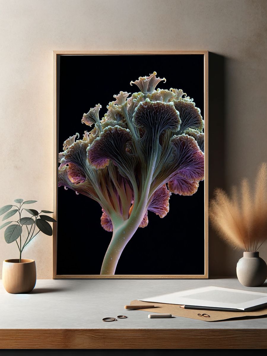 Exotic Mushroom Botanical Print. — room view 2