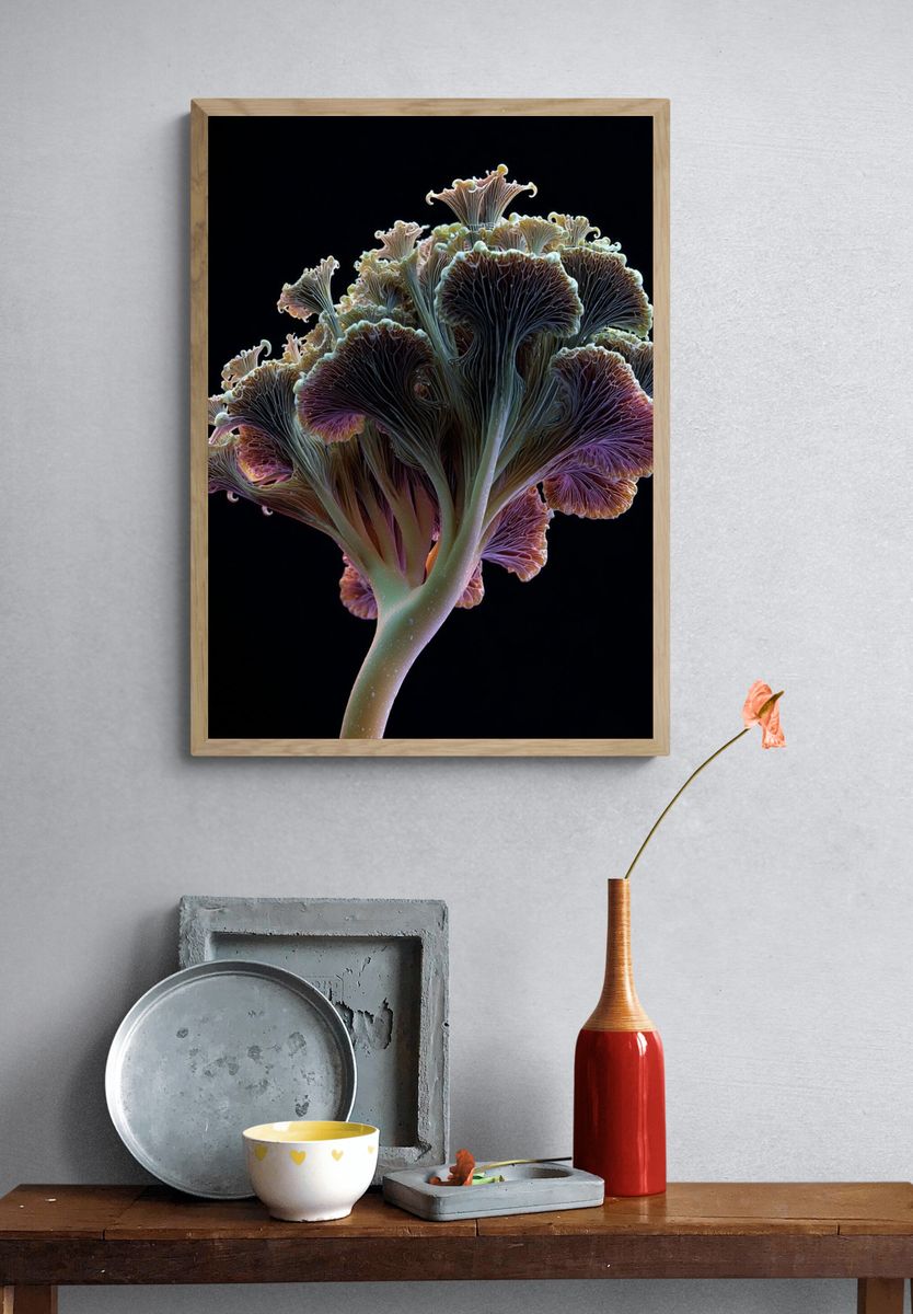 Exotic Mushroom Botanical Print. — room view 3