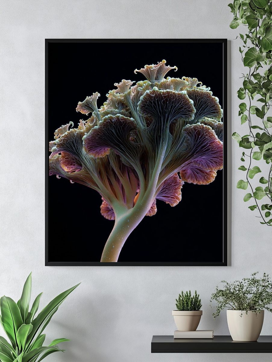 Exotic Mushroom Botanical Print. — room view 4