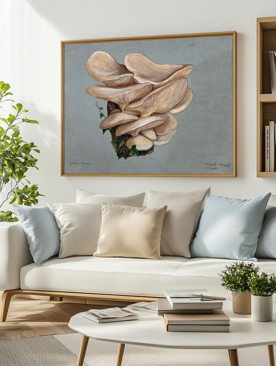 Mushroom Study — Botanical Print. — room view 2