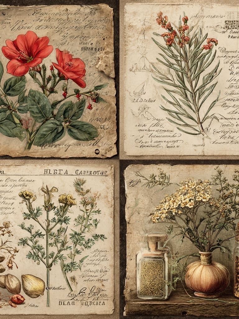 Vintage Botanical Herbarium Poster. poster — botanical art