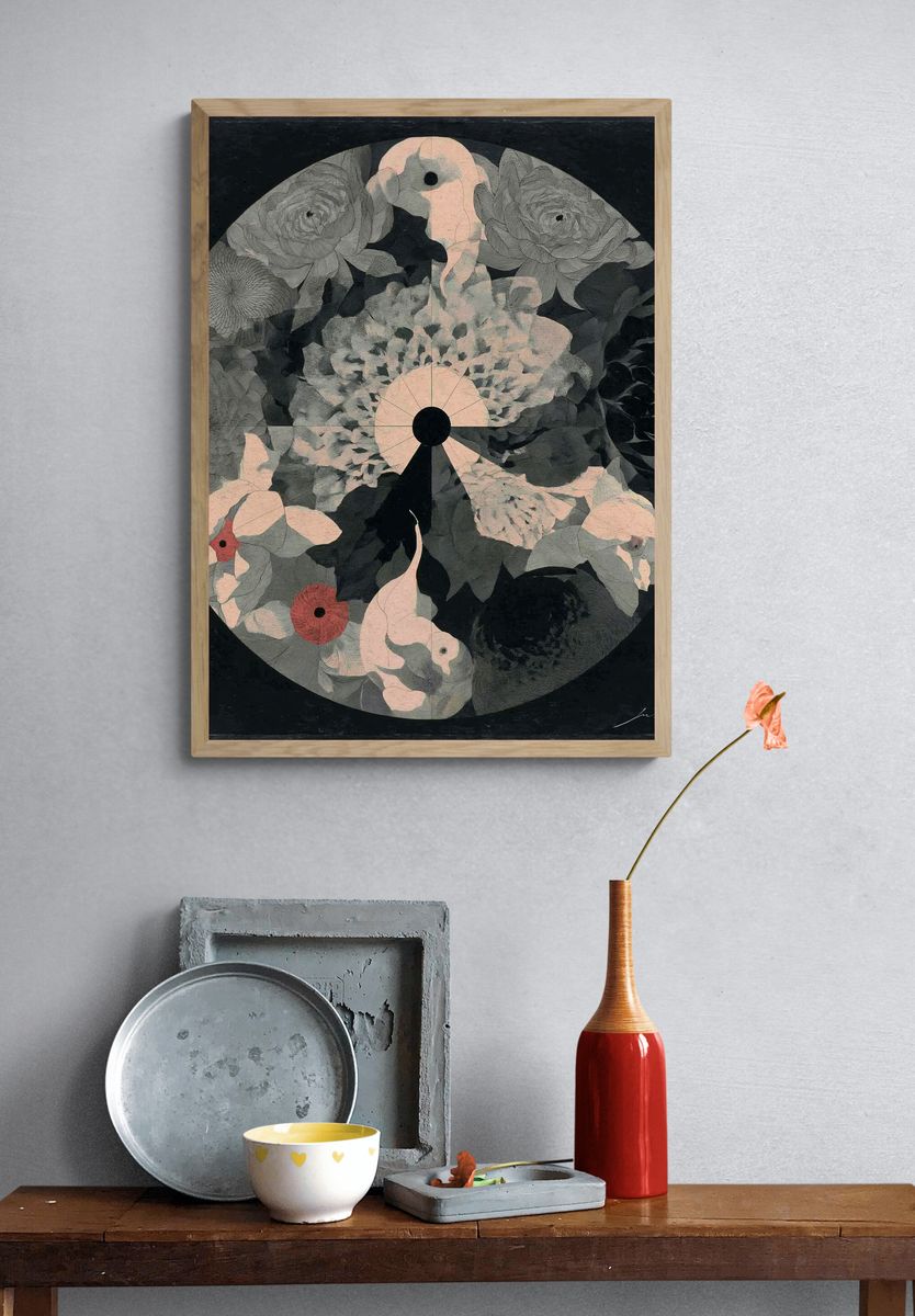 Floral Mandala Contemporary Print. — room view 3